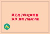 灵芝孢子粉3g大概有多少 直观了解其分量