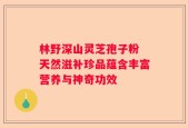 林野深山灵芝孢子粉 天然滋补珍品蕴含丰富营养与神奇功效