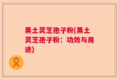 黑土灵芝孢子粉(黑土灵芝孢子粉：功效与用途)