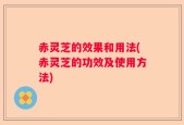 赤灵芝的效果和用法(赤灵芝的功效及使用方法)
