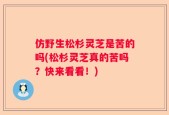 仿野生松杉灵芝是苦的吗(松杉灵芝真的苦吗？快来看看！)
