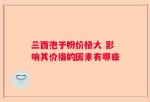 兰西孢子粉价格大 影响其价格的因素有哪些