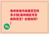 亳州有地方收菌灵芝吗多少钱(亳州地区可否收购灵芝？价格如何？)