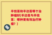 半枝莲和半边莲哪个治肿瘤好(半边莲与半枝莲：哪种更有效治疗肿瘤？)