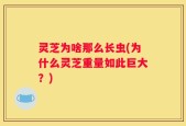灵芝为啥那么长虫(为什么灵芝重量如此巨大？)