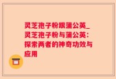 灵芝孢子粉跟蒲公英_灵芝孢子粉与蒲公英：探索两者的神奇功效与应用