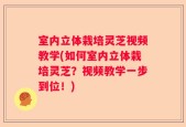 室内立体栽培灵芝视频教学(如何室内立体栽培灵芝？视频教学一步到位！)