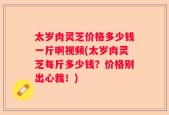 太岁肉灵芝价格多少钱一斤啊视频(太岁肉灵芝每斤多少钱？价格别出心裁！)