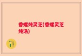 香螺炖灵芝(香螺灵芝炖汤)