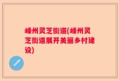 嵊州灵芝街道(嵊州灵芝街道展开美丽乡村建设)