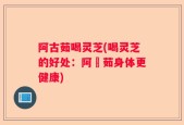 阿古茹喝灵芝(喝灵芝的好处：阿餾茹身体更健康)