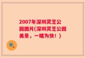 2007年深圳灵芝公园图片(深圳灵芝公园美景，一睹为快！)