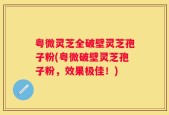 粤微灵芝全破壁灵芝孢子粉(粤微破壁灵芝孢子粉，效果极佳！)