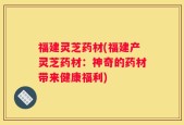 福建灵芝药材(福建产灵芝药材：神奇的药材带来健康福利)