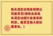 色头凌志达煤业有限公司崔灵芝(煤炭企业色头凌志达因行业变革拟转型，崔灵芝加入担任董事长。)
