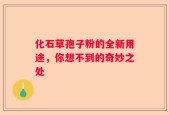 化石草孢子粉的全新用途，你想不到的奇妙之处