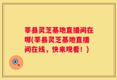 莘县灵芝基地直播间在哪(莘县灵芝基地直播间在线，快来观看！)