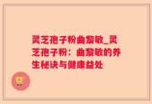 灵芝孢子粉曲黎敏_灵芝孢子粉：曲黎敏的养生秘诀与健康益处