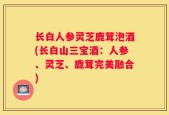 长白人参灵芝鹿茸泡酒(长白山三宝酒：人参、灵芝、鹿茸完美融合)
