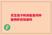 灵芝孢子粉到底是何种植物粉你知道吗