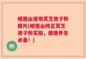 峨眉山道地灵芝孢子粉图片(峨眉山纯正灵芝孢子粉实拍，健康养生必备！)