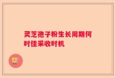 灵芝孢子粉生长周期何时佳采收时机