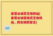 蜜雪冰城灵芝地铁站(蜜雪冰城落地灵芝地铁站，网友拍照留念)