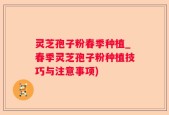 灵芝孢子粉春季种植_春季灵芝孢子粉种植技巧与注意事项)
