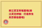 麻江灵芝养殖基地(麻江灵芝种植：打造养生天然香菇基地)