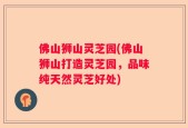 佛山狮山灵芝园(佛山狮山打造灵芝园，品味纯天然灵芝好处)