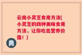 云南小灵芝食用方法(小灵芝的四种美味食用方法，让你吃出营养价值！)