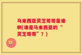 马来西亚灵芝哥哥是谁啊(谁是马来西亚的“灵芝哥哥”？)