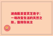 湖南医圣堂灵芝孢子：一场改变生活的天然之旅，值得你关注