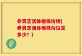 赤灵芝活体植株价格(赤灵芝活体植株价位是多少？)