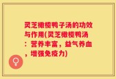 灵芝橄榄鸭子汤的功效与作用(灵芝橄榄鸭汤：营养丰富，益气养血，增强免疫力)