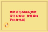 鸭煲灵芝石斛汤(鸭煲灵芝石斛汤：营养美味的滋补佳品)