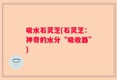 吸水石灵芝(石灵芝：神奇的水分“吸收器”)