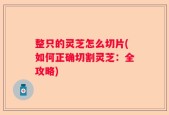 整只的灵芝怎么切片(如何正确切割灵芝：全攻略)