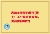 表面毛茸茸的灵芝(灵芝：不只是外表光鲜，更具保健功效)