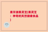 黑芬源黑灵芝(黑灵芝：神奇的天然健康食品)