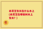 赤灵芝生长在什么木上(赤灵芝在哪些树木上生长？)