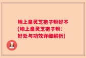 地上皇灵芝孢子粉好不(地上皇灵芝孢子粉：好处与功效详细解析)