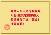 哪些人叫王灵芝呢视频大全(王灵芝被哪些人邀请参加了这个聚会？视频合辑)