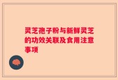灵芝孢子粉与新鲜灵芝的功效关联及食用注意事项