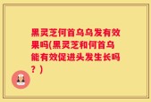 黑灵芝何首乌乌发有效果吗(黑灵芝和何首乌能有效促进头发生长吗？)