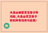 大盘山破壁灵芝孢子粉功能_大盘山灵芝孢子粉的神奇功效与应用)