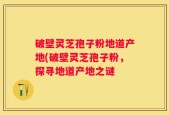 破壁灵芝孢子粉地道产地(破壁灵芝孢子粉，探寻地道产地之谜