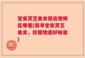 宝安灵芝美食探店视频在哪看(探寻宝安灵芝美食，挖掘地道好味道)