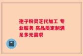 孢子粉灵芝代加工 专业服务 高品质定制满足多元需求