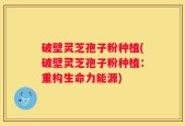 破壁灵芝孢子粉种植(破壁灵芝孢子粉种植：重构生命力能源)